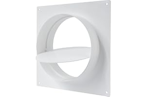 Vent Systems 150 mm / 6" cala - kołnierz złącza kanału wentylacyjnego - plastikowa rura wentylacyjna z zaworem - złącze kanałowe do okrągłych elastycznych lub prostych rur, system wentylacji HVAC