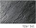 Produktbild matches21 Tischsets Platzsets MOTIV schwarzer Schiefer Schieferplatte-Optik 12 Stk. Kunststoff abwaschbar je 43,5x28,5 cm