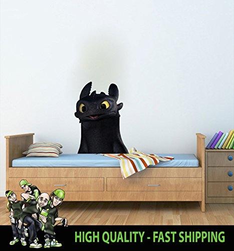 PRINTED WALL ART WALL TOOTHLESS HOW TO TRAIN YOUR DRAGON GRAPHIC STICKER DECAL (MEDIUM)