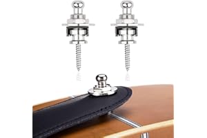 CUHZA Tracolla per Chitarra Pulsanti, 2 Pezzi Tracolla Chitarra Lock, Serratura Cinghia Per Chitarra,Chitarra Guitar Strap Lock,Pulsante Della Cinghia Della Chitarra per Chitarra Elettrica,Chitarra Classica