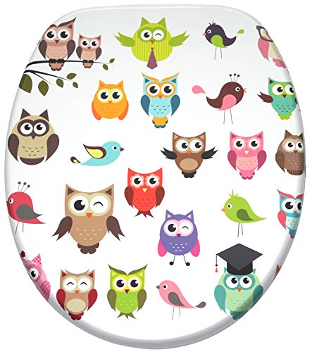 WC Sitz, hochwertige Oberfläche, einfache Montage, stabile Scharniere, Owl