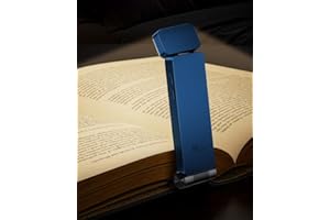 86lux Buchlicht, wiederaufladbare Leselichter für Bücher im Bett, ultraleichte LED-Lesezeichenlampe mit 3 bernsteinfarbenen Farben und stufenlosem Dimmen zum Lesen bei Nacht für Buchliebhaber, Kinder,