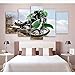 Produktbild mmbj Kunstmalerei modernes Wohnzimmer Poster 5 stücke Motocross Off-Limits öl Bild Dekoration 20x30cmx2 20x40cmx2 20x50cmx1 Rahmen