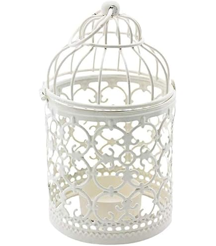 Vintage Vogelkäfig Kerzenhalter – Aus Eisen, Hohl, 24x14,5 Cm, Für Hochzeit & Deko
