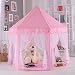 Produktbild Spielzelt Kinderzelt Exagonal Indoor Prinzessin Castle Spielzelt Outdoor Spielhaus für Kinder Geschenk mit 6m Länge 40pcs Fünfzackigen Stern Laterne 55"x 53" Rosa