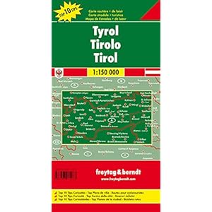 Tirol, Autokarte 1:150.000, Top 10 Tips, freytag & berndt Auto + Freizeitkarten