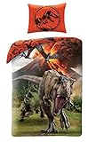 Jurassic World Dinosaure Parure de lit Coton Housse de Couette lit 1 Place