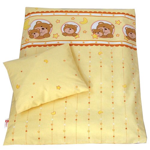 BABYLUX 2 tlg. Set Bezug für Kinderwagen Garnitur Bettwäsche Kissen Decke 60 x 78 cm