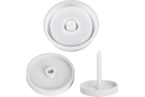‎ACAREY Silikonform Kerzenhalter, Runde Silikonform Kerzenhalter, Halloween Gießform Kerzenhalter, Kerzenhalter Silikonform,Harz Epoxid Gießform Kerzenhalter, DIY Silikon Kerzenformen SterneRund etc (groß)
