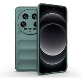 Zore Xiaomi i&ccedil;in uyumlu Mi 14 Ultra Kılıf Esnek TPU Oyuklu Arka Y&uuml;zey Tasarımlı Zore Etnik Silikon Kapak Koyu Yeşil