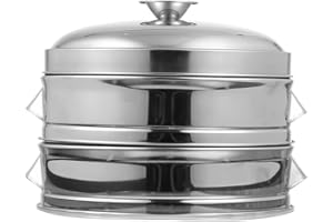 Kichvoe 1 Set Stainless Steel Steamer Rich Veggie Steamer Chicken Dumpling Steamer Vegetables Steamer Basket Food Steamer Insert Wooden Food Steamer Pot for Cooking Steam Pot Thicken China