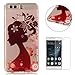 Produktbild CaseHome Silicone Gel HUAWEI P9 Plus Hülle(Mit Frei HD Displayschutzfolie) Transparent Weiche Silikon Schutzhülle,Weicher Flexibel Klar Gel Silikon TPU Hülle Superdünn Stoßfest Tasche Telefon-Kasten Schutz Tasche Schutzhülle Durchsichtig Handyhülle Silikon Case Schale für HUAWEI P9 Plus with Beautiful Colourful Pattern Design-Mädchen Mit Blumen
