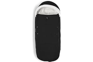 Coprigambe Stokke YOYO, Nero - Fodera in Sherpa, Cappuccio in Pile con coulisse, Doppia Imbottitura - Lavabile in Lavatrice a 30°C - Include Borsa Piccola