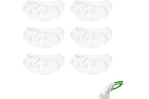 FONGYEUEWY 6Pcs Steam Mop Pads, Microfiber Steam Cleaner Pads for Handheld Steam Cleaner Compatible with Bissell Steam Shot,Pursteam, Dupray, Comforday Universal Washable Scrub