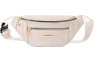ANPTER Sac Banane Femme Banane Homme Sac de Randonnée Sacoche Bandoulière Sacs de Ceinture Outdoor Sport Waist Pack Fanny Bag,Beige