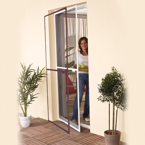 Easy life - Mosquito net door - Door window - Aluminum frame - Adjustable 100x215cm + fixings - White