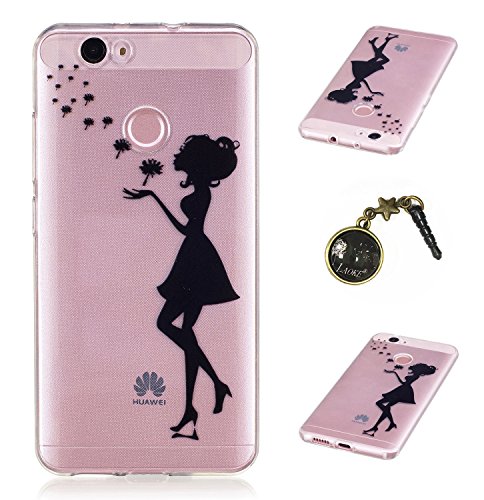 Preisvergleich Produktbild Ultradünne transparente Hülle für Huawei Nova Hülle Schutzhülle Handy TPU Silikon Hülle Case Cover Durchsichtig Gel Tasche Bumper ( + Stöpsel Staubschutz) (3)