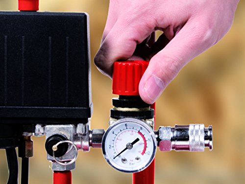 Einhell Kompressor TH-AC 200/40 OF (1,1 kW, 40 L, Ansaugleistung 140 l /min, 8 bar, ölfrei, große Räder und Haltebügel) - 7