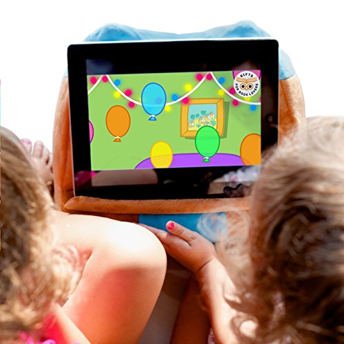 Kinder iPad und Tablethalter fürs Auto, Reisen oder fürs Lesen im Bett – Hund Kuscheltier Buchhalter & Lesekissen – Ideal für Jungen, Mädchen & Kinder aller Altersstufen - 3