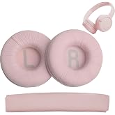 1 &Ccedil;ift JBL Tune600 T500BT T450 T450BT JR300 JR300BT kulaklıklar i&ccedil;in yedek kulak yastığı ve 1 başlık, Hafızalı k&ouml;p&uuml;kl&uuml;, 70 mm