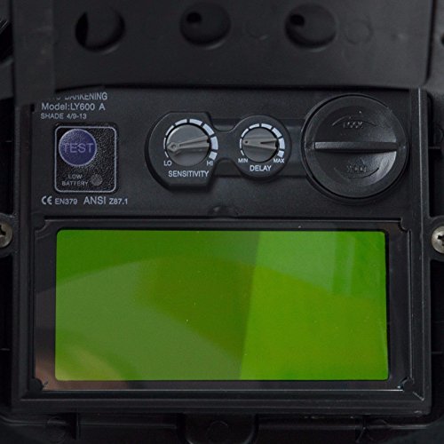 Automatik Schweißhelm mit Solarzellen Schweißschirm inkl.2 Vorsatzscheiben 10379 - 5