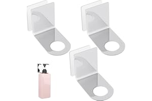 Segbeauty Stainless Soap Bottle Dispenser, 3 Pack Dia 1.1in 2.8cm Drill-Free Wall Mounted Rack, Adhesive Wall Mount Bottle Holder for Shower Gel Bathroom Toilet Kitchen, Sliver