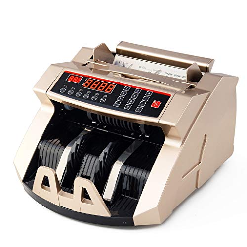 Preisvergleich Produktbild Banknotenzähler Money Counter Fremdwährungs-Detektor Währungszähler für mehrere Länder Dollar Euro Zähler Rechnungszähler (Color : Brass)