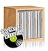 Produktbild Way Basics Stackable Vinyl Record Storage and Record Album Storage Cube, Natural Wood Grain - Fits 65 to 70 records (made from sustainable and formaldehyde free zBoard paperboard ) by Way Basics
