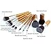 Beauty Kingdom 11pcs Set Bamboo Handles Makeup Brushes Natural Make up Brushes Cosmetics Brush Makeup Brushes Sets Soft Makeup Brush Set Cosmetic Tool Kit with Portable Pouch