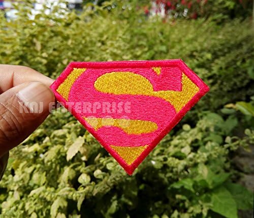 New Cool Superman Patch | Red Logo DC comics | High Quality Iron on Sew on Embroidered Patch | Iron badges for Clothes | Superman vs Batman | Size: 7.5cm x 6cm