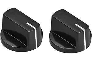 sourcing map Perillas de control del potenciómetro de 6mm para Botones de acrílico de tono de volumen de guitarra negro, 2uds