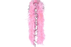 Uposao Soffice boa di piume di marabù accessorio per travestimenti, ghirlanda natalizia boa di piume per charleston, anni '20, flapper, carnevale, festa a tema, 50 g, 2 m
