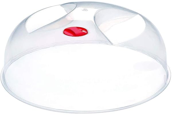 Space Home - Skyddskåpa för Mikrovågsugn med Ventil - Röd - Tillverkad i Portugal - Polypropylen - 24 cm