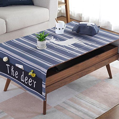 Cotton cloth waterproof coffee table cloth / rectangular coffee table pad / pvc table cloth / TV cabinet cover cloth , #8 , 80*190cm