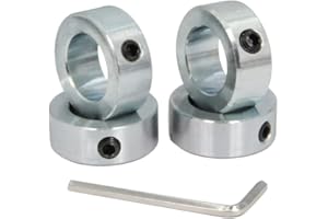 Zeberoxyz 4pcs 1" Bore Shaft Collars Sets-Screw Style Zinc Plated Solid Steel Lock Collars with 1-5/8" Outer Diameter and 5/8" Width for Drive shafts, The Automotive Industry etc.(1", Zinc Plated)