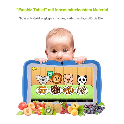 Enfants-Tablet-7-pouces-Android-OS-iwawa-pre-installed-71-Quad-Core-cran-tactile-HD-mmoire-1-Go-de-RAM-8-Go-wifi-Bluetooth-Camra-Dual-USB-avec-kindgerechte-tui-en-silicone-Bleu