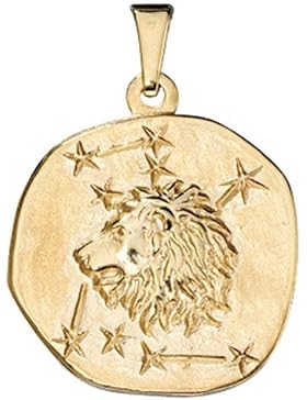 Sternzeichen Löwe - Anhänger aus 333 Gold Gelbgold Halsschmuck Unisex