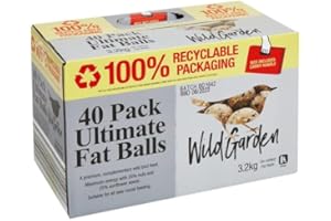 ark future Wild Garden Ultimate Fat Balls 40 Pack- Wild Bird Hi-energy Fat Balls, Garden Fat Balls Squirrel Food, Bird Food Standard Suet Fat Balls, Full of Nutritious Fat Fibre & Moisture, 3kg