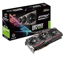 Asus ROG Strix GeForce GTX1070-O8G Gaming Grafikkarte (Nvidia, PCIe 3.0, 8GB GDDR5 Speicher, HDMI, DVI, DisplayPort)