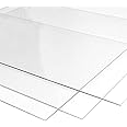 BPA 2mm Plexiglass Hard Acrylic Sheet - Multipurpose Use, Waterproof Transparent Clear Glass Sheet (12x12)(1Pcs)