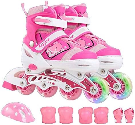 SKATE Roller Children Full Set Inline Skating Shoes Roller Men and Women Single Adjustable Flash Ice Roller