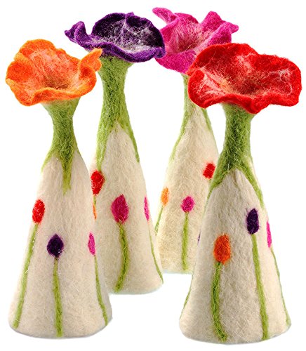 Preisvergleich Produktbild Aufsteller Eierwärmer Tischdeko Fensterdeko Pilze Blüten Filz