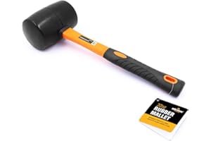 Milestone Camping 16000 32oz Rubber Mallet/Sturdy Fibreglass Handle/Ideal for Putting Up Tents & Canopies