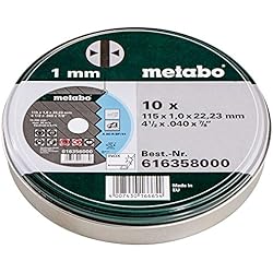 Metabo - 6.16358.00 - Disque à tronçonner - Acier inoxydable - vert - 115 x 1 mm - Lot de 10 (Import Allemagne)