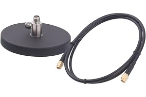 UTTASU magnetisk antennbas med 3 M RG58 | Förlängningskabel och SMA-kontakter; för walkie-talkie och fordonsmontering; stabilt grepp