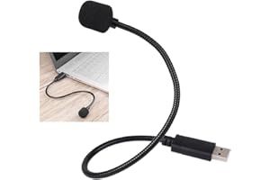 DOUKESH Microfono USB, microfono a condensatore omnidirezionale, microfono per computer portatile, microfono regolabile a 360°, microfono per computer, laptop, registrazione, interviste, podcast