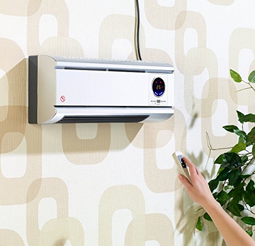 Sichler Haushaltsgeräte Keramik-Wandheizlüfter mit digitalem Thermostat, Fernbedienung, 2000 W - 3