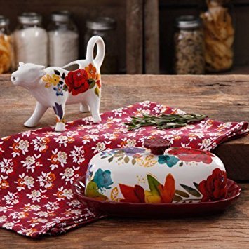 The Pioneer Woman Timeless Floral - Mantequera y Crema de Fila