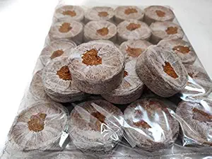 WE Hydroponics Jiffy Coco Pellets/Coco disc/Coco Coin/Coir Coin 50mm Growing Medium (Set of 70)