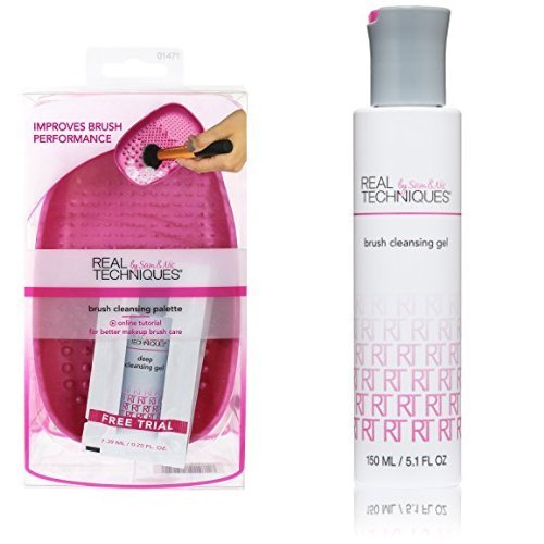 Real Techniques Brush Cleansing Palette and Deep Cleansing Gel Duo Set